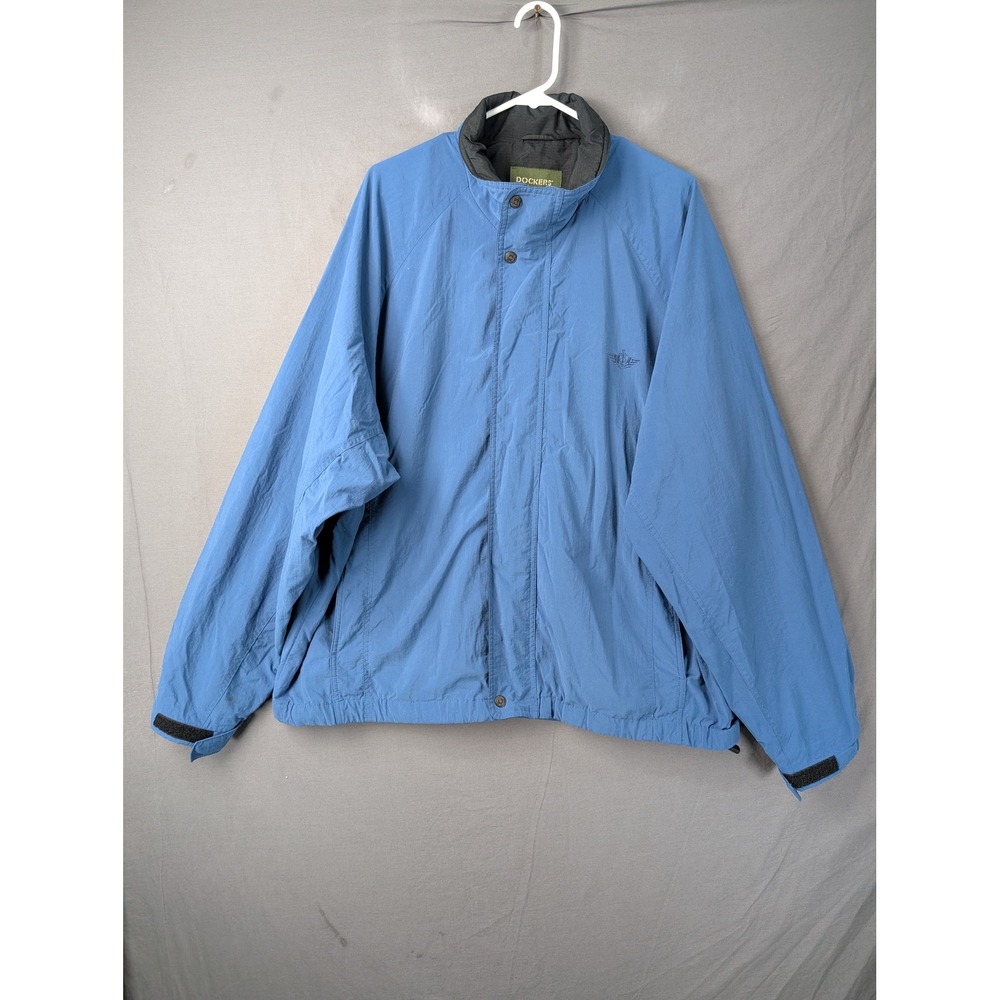 Dockers‎ Golf Mens XLT Blue Full Zip Windbreaker Jacket